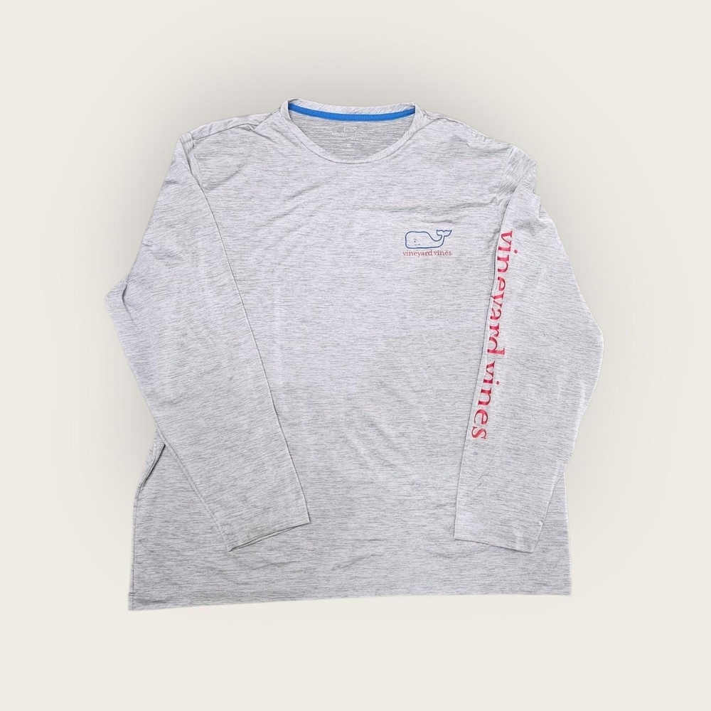 Vineyard Vines Light Gray Long Sleeve Tee